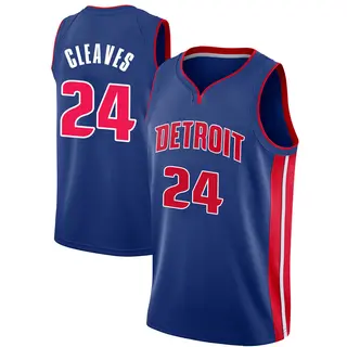 Detroit Pistons Men's Mateen Cleaves Blue Swingman Jersey - Icon Edition