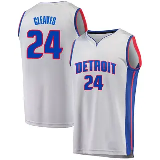Detroit Pistons Men's Mateen Cleaves Gray Fast Break Alternate Jersey - Statement Edition
