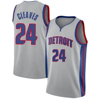 Detroit Pistons Men's Mateen Cleaves Swingman Silver Jersey - Statement Edition