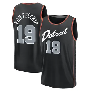 Detroit Pistons Men's Simone Fontecchio Black Fast Break 2023/24 City Edition Jersey