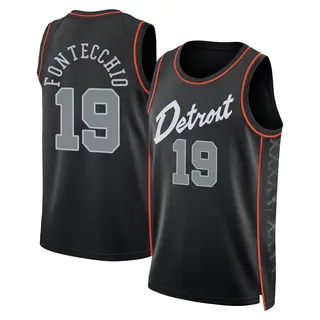 Detroit Pistons Men's Simone Fontecchio Black Swingman 2023/24 City Edition Jersey
