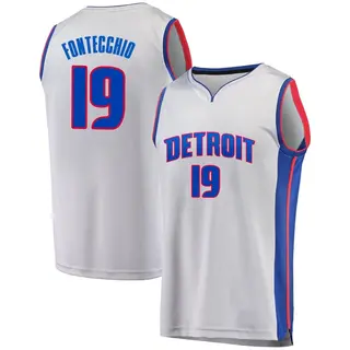 Detroit Pistons Men's Simone Fontecchio Gray Fast Break Alternate Jersey - Statement Edition