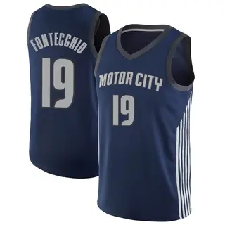 Detroit Pistons Men's Simone Fontecchio Navy Swingman Jersey - City Edition