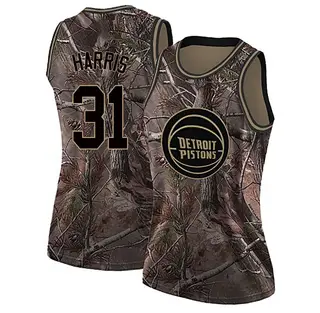 Detroit Pistons Women's Joe Harris Camo Swingman Realtree Collection Jersey