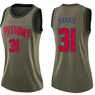 Detroit Pistons Women's Joe Harris Green Swingman Salute to Service Jersey