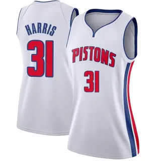 Detroit Pistons Women's Joe Harris White Swingman Jersey - Association Edition