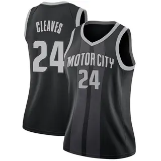 Detroit Pistons Women's Mateen Cleaves Black Swingman 2018/19 Jersey - City Edition