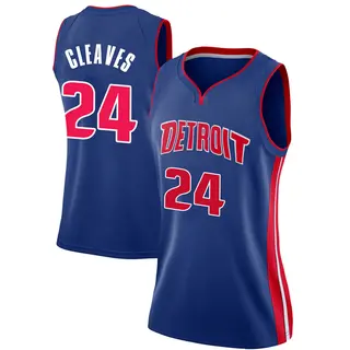 Detroit Pistons Women's Mateen Cleaves Blue Swingman Jersey - Icon Edition
