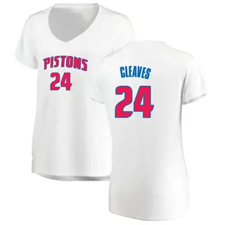 Detroit Pistons Women's Mateen Cleaves White Fast Break Jersey - Association Edition