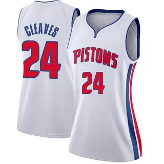 Detroit Pistons Women's Mateen Cleaves White Swingman Jersey - Association Edition