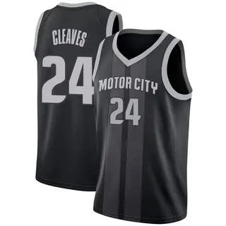Detroit Pistons Youth Mateen Cleaves Black Swingman 2018/19 Jersey - City Edition