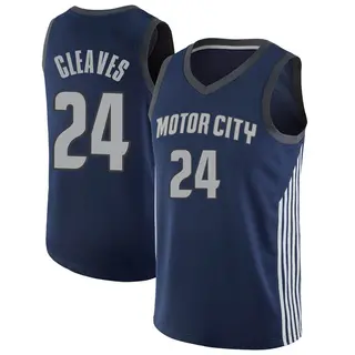 Detroit Pistons Youth Mateen Cleaves Navy Swingman Jersey - City Edition