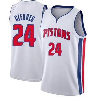 Detroit Pistons Youth Mateen Cleaves White Swingman Jersey - Association Edition