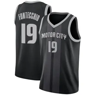 Detroit Pistons Youth Simone Fontecchio Black Swingman 2018/19 Jersey - City Edition