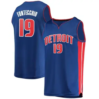 Detroit Pistons Youth Simone Fontecchio Blue Fast Break Jersey - Icon Edition